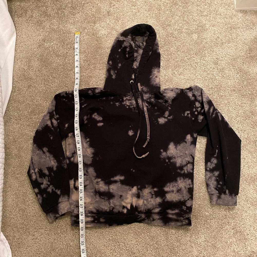 Black tie dye hoodie